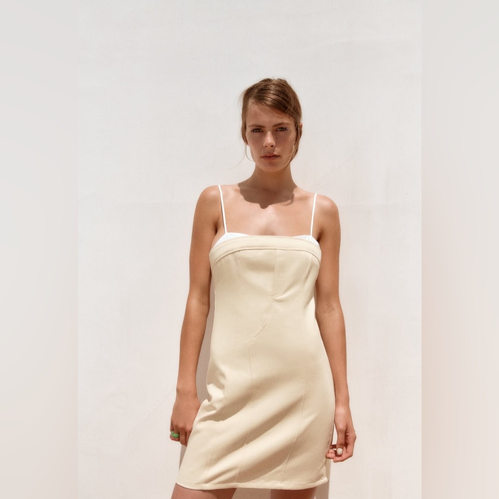 ZARA COMBINATION SHORT DRESS - Picture 3 of 9